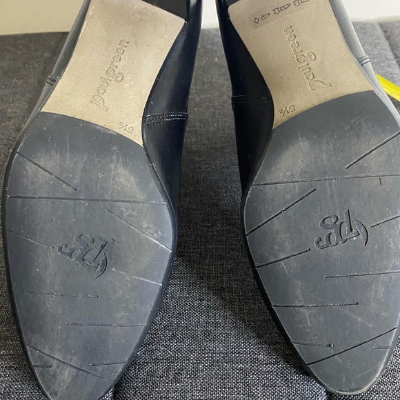 Paul Green Black Leather Chelsea Style Office Casual Ankle Heel Boots-Sz-5 1/2 - Picture 11 of 16